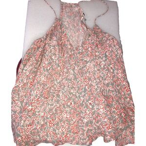 Rebecca Taylor Cami Tangerine Grey Flowy Coquette Top $195 Msrp Size 4 NWT